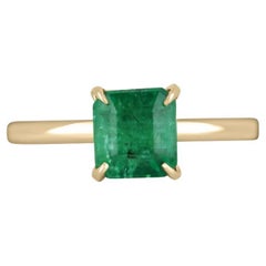 2.65 Carat Emerald Diamond Ring 14K White Gold Effortless Elegance