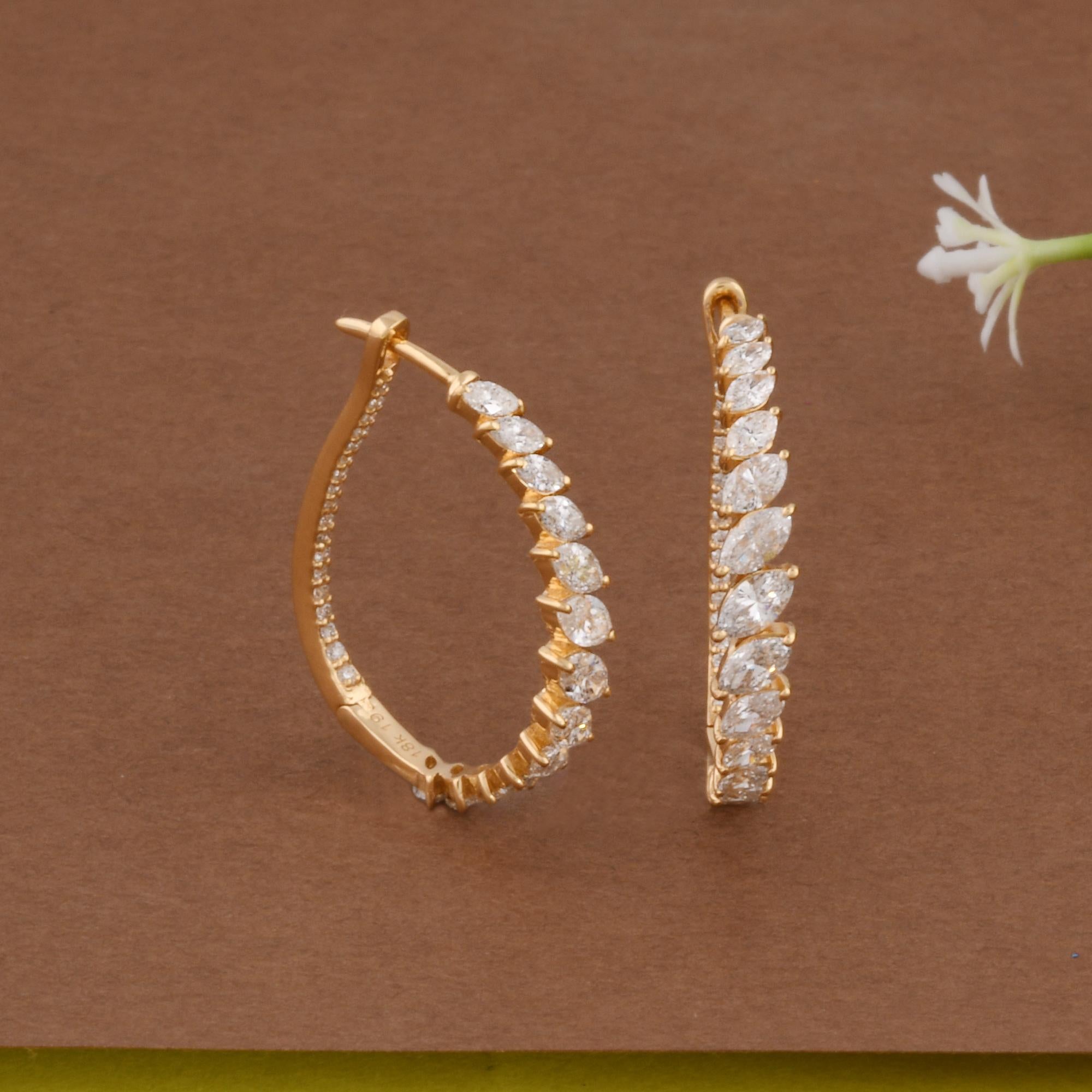 Trendy and appealing, this 18k Yellow Gold Earrings from Spectrum Jewels studded with Diamond is a must-have in your accessory collection. This designer Earrings is featuring an eye-catching finish, which is worth investing in.

✧✧Welcome To Our
