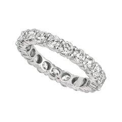 2,65 Karat natürlicher Diamant Eternity Band Ring G SI 18 Karat Weißgold 20