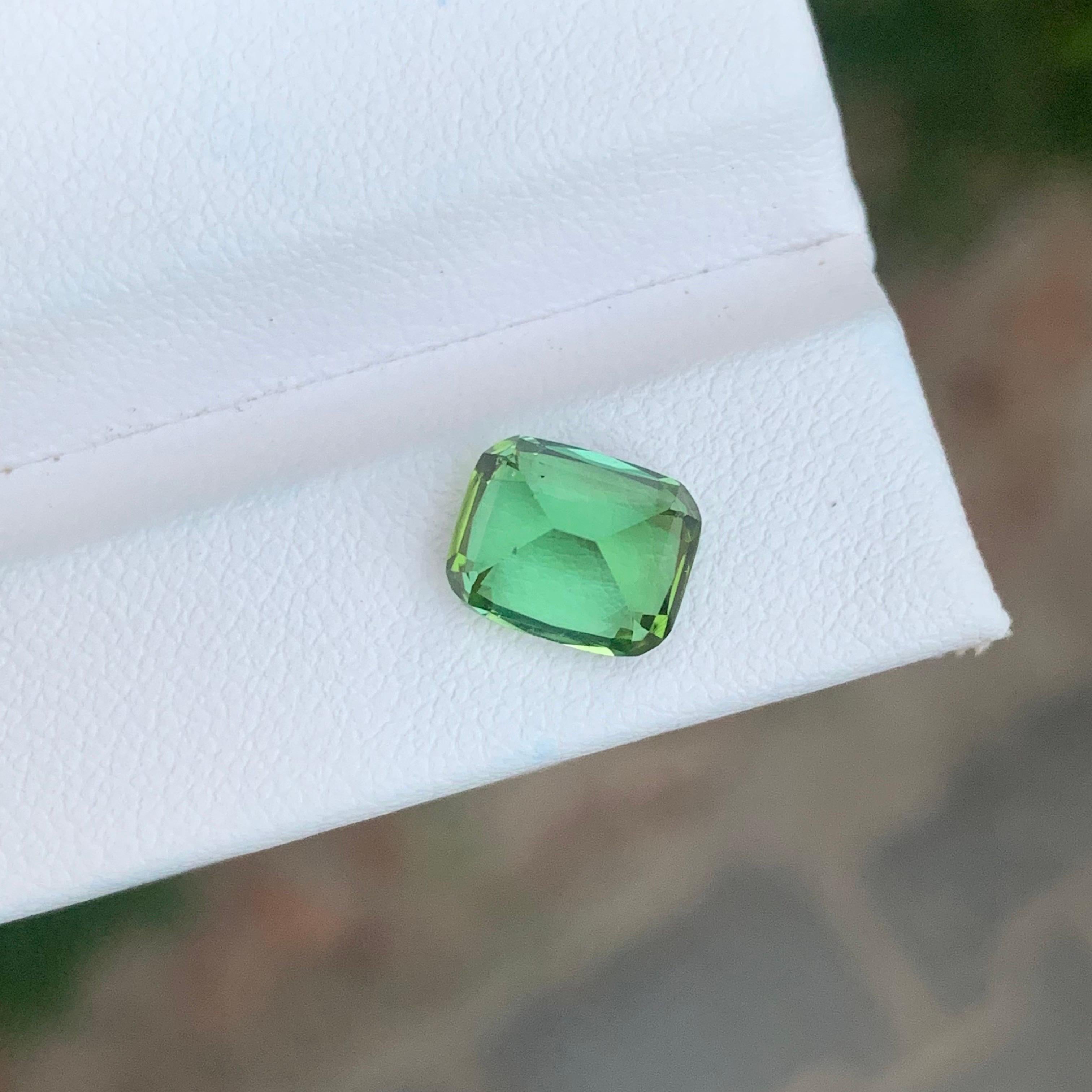 2.65 Carat Natural Loose Blue Green Tourmaline Cushion Shape Gemstone (Tourmaline bleue verte en forme de coussin) en vente 7