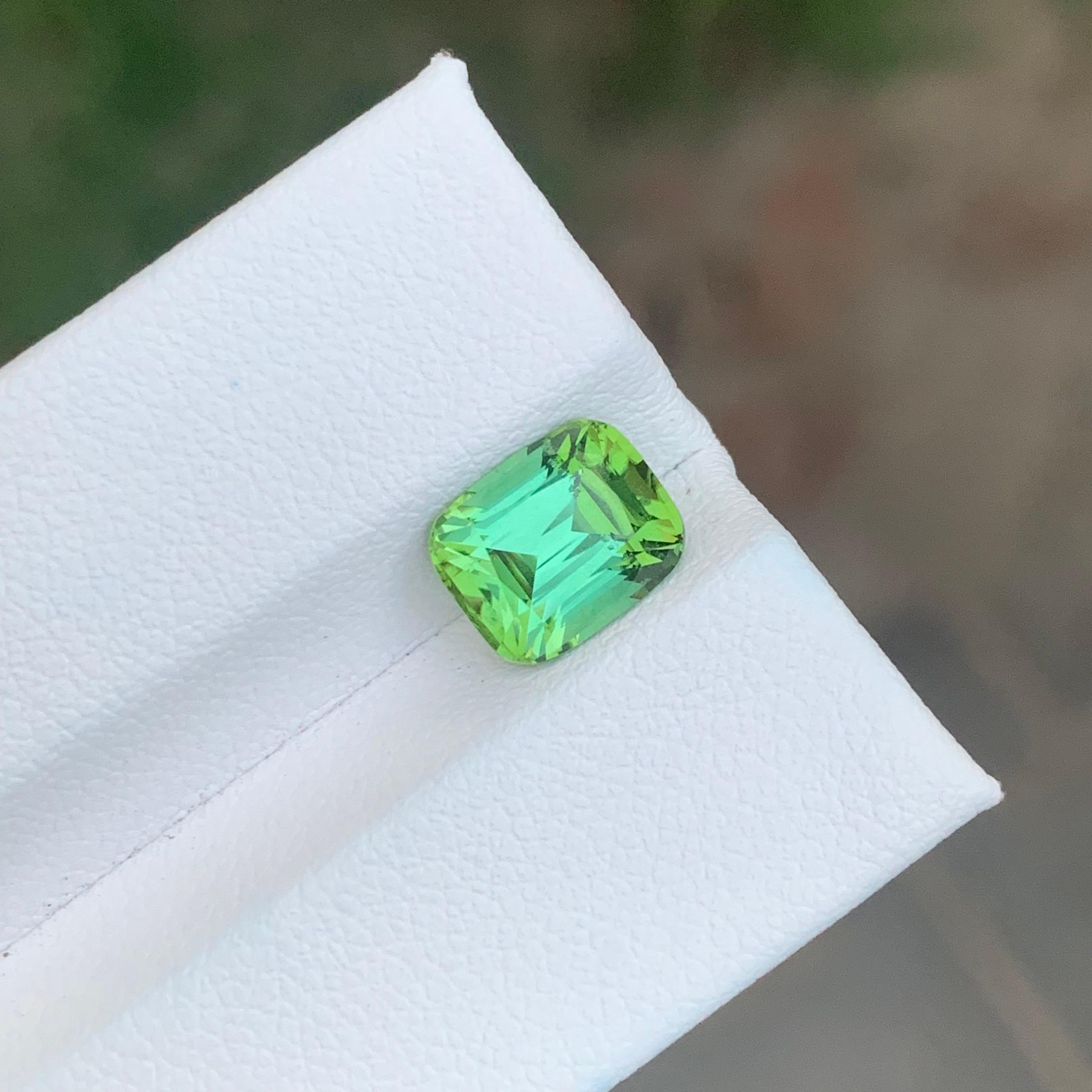 2.65 Carat Natural Loose Blue Green Tourmaline Cushion Shape Gemstone (Tourmaline bleue verte en forme de coussin) Neuf - En vente à Peshawar, PK
