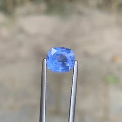 2.65 Carat Natural Loose Blue Sapphire Cushion Shape Gemstone (Saphir bleu en forme de coussin)