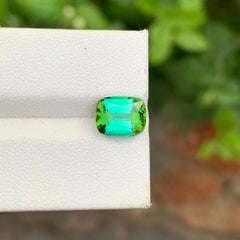 2.65 Carat Natural Loose Blueish Green Tourmaline Cushion Shape Ring Gem