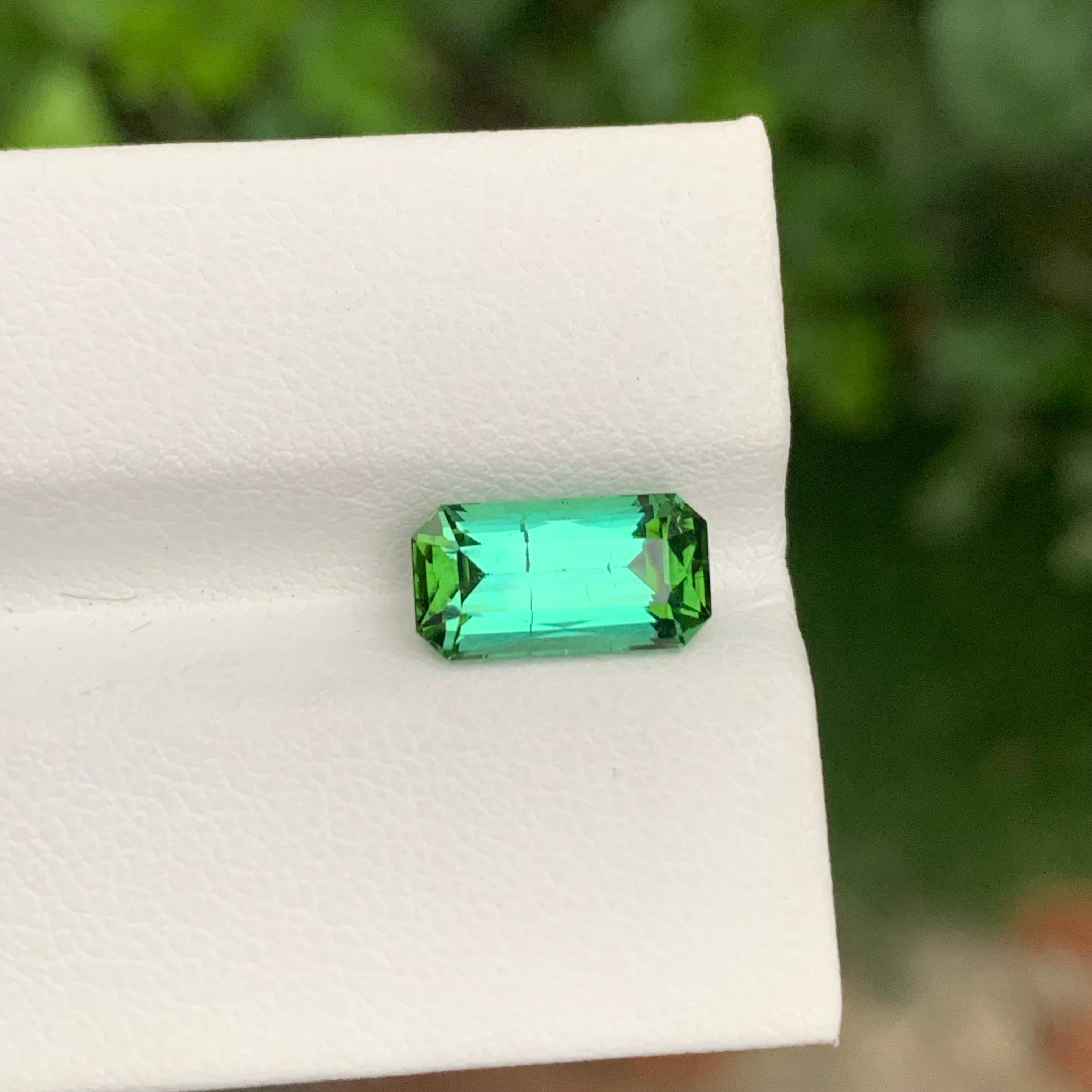 Loose Bright Green Tourmaline

Weight: 2.65 Carats
Dimension: 10.8 x 5.6 x 4.9 Mm
Colour: Bright Green 
Origin: Afghanistan
Certificate: On Demand
Treatment: Non

Tourmaline is a captivating gemstone known for its remarkable variety of colors,