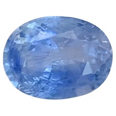 2.65 Carat Natural Loose Cornflour Blue Sapphire Oval Shape Gemstone