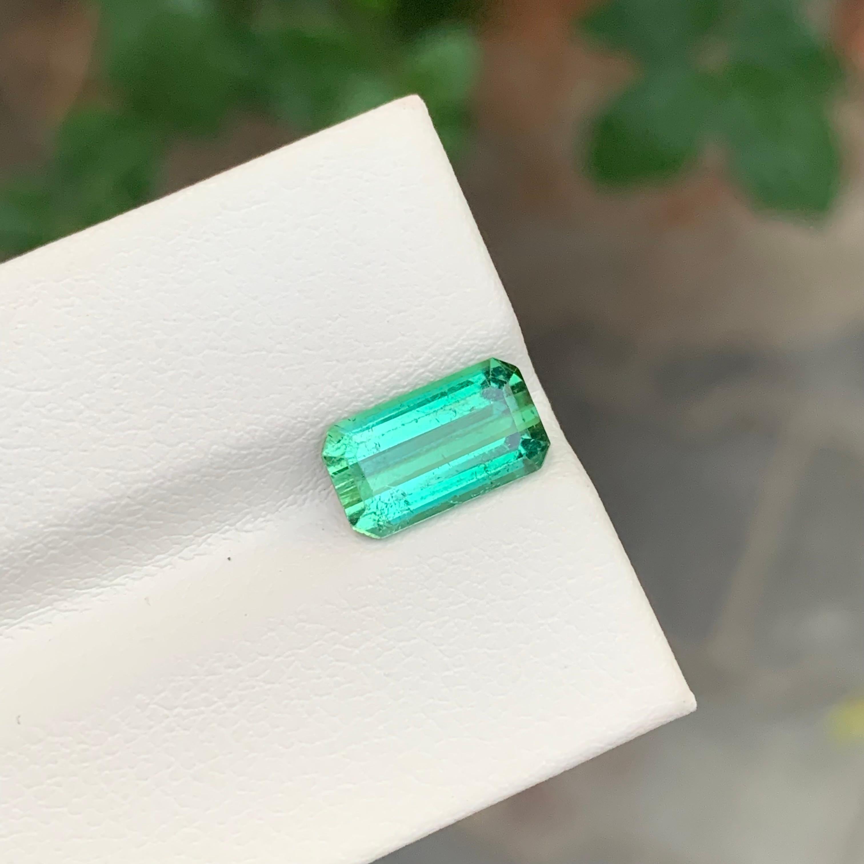 2.65 Karat Natürlicher loser grüner Turmalin Smaragd Form Edelstein (Arts and Crafts) im Angebot