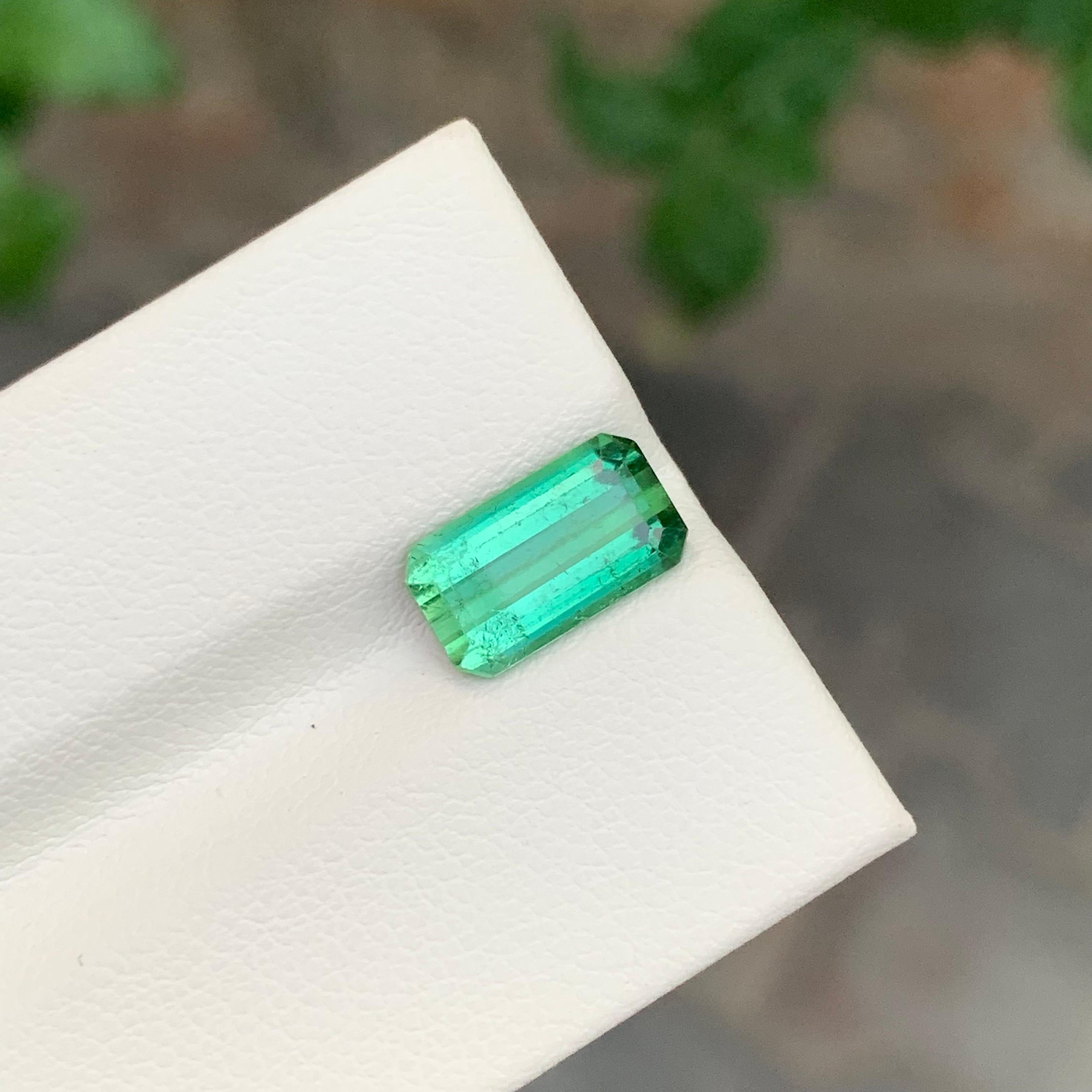 2.65 Karat Natürlicher loser grüner Turmalin Smaragd Form Edelstein für Damen oder Herren im Angebot