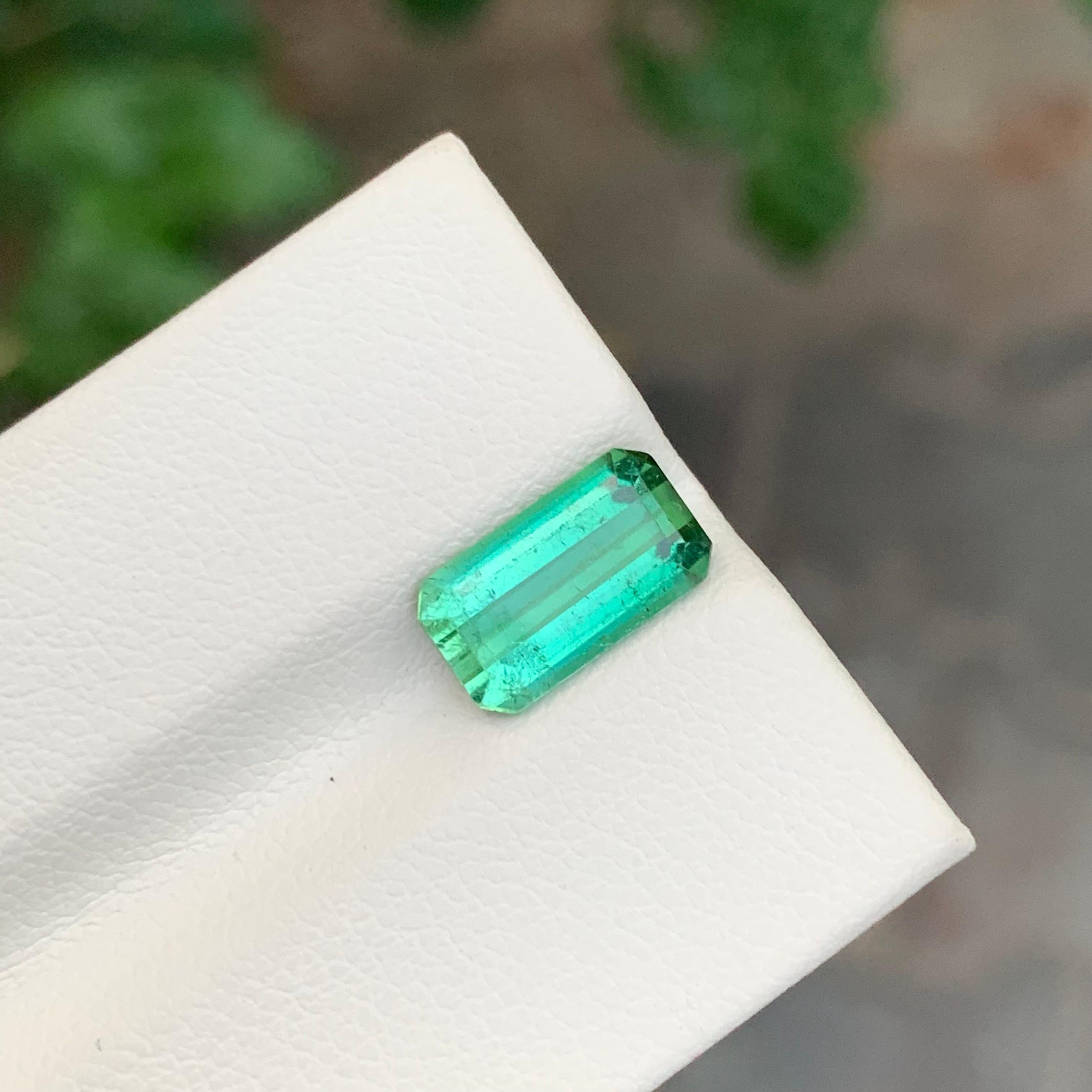 2.65 Karat Natürlicher loser grüner Turmalin Smaragd Form Edelstein im Angebot 1