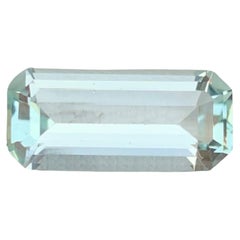 2.65 Carat Natural Loose Light Blue Aquamarine Emerald Cut Pakistani Gemstone