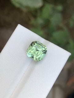 2.65 Carat Natural Loose Mint Green Tourmaline Cushion Cut Gemstone