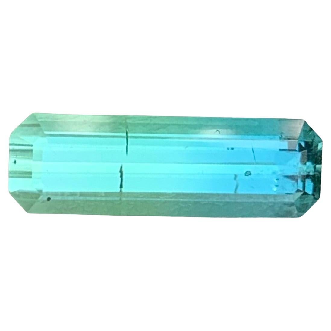 2.65 Carat Natural Loose Parti Tourmaline Emerald Shape Gemstone