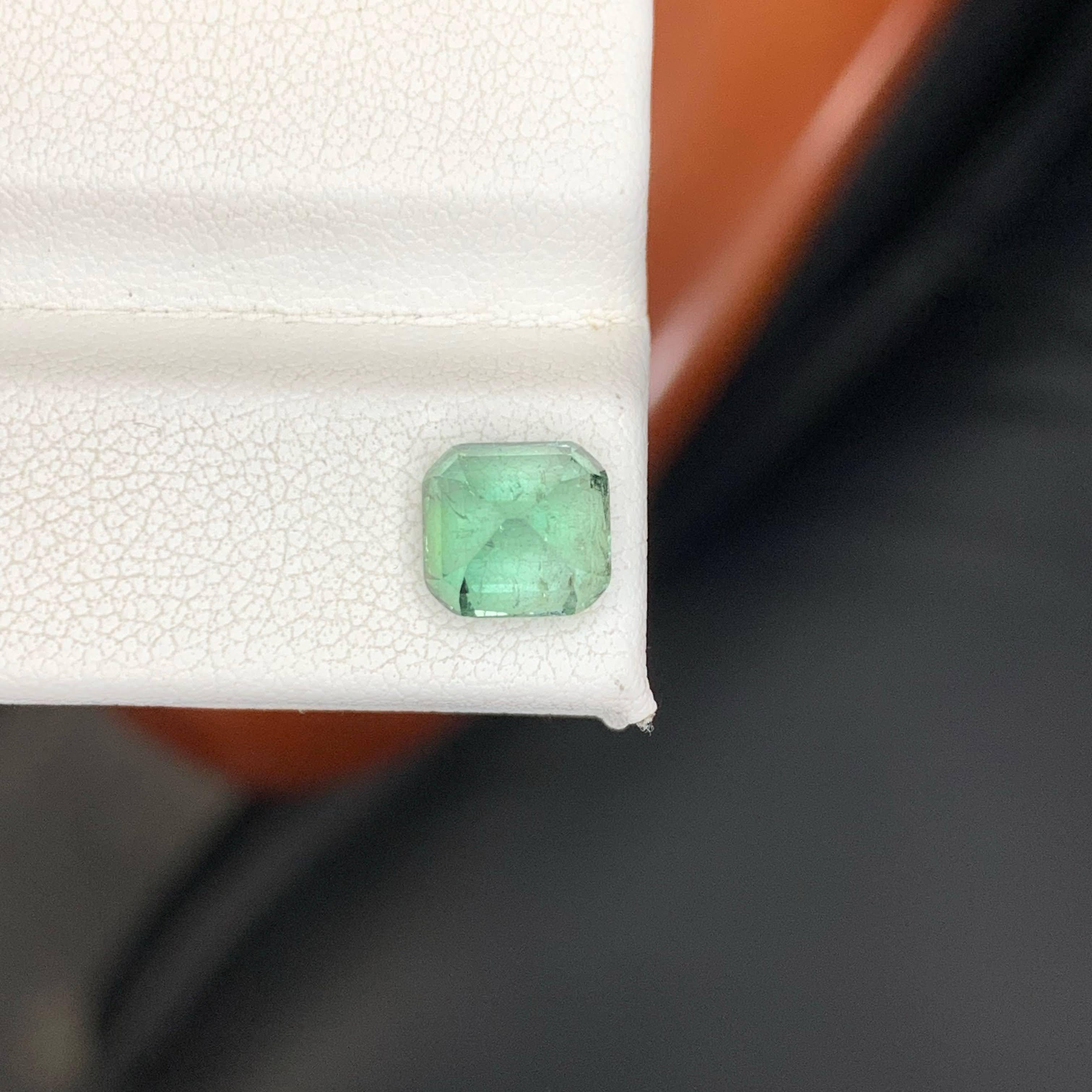 2.65 Carat Natural Loose Sea Foam Color Tourmaline Cushion Cut Afghan Gemstone (pierre précieuse afghane) Unisexe en vente