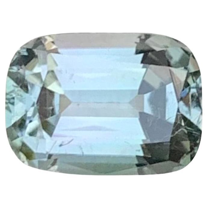 2.65 Carat Natural Loose Teal Grey Tourmaline Cushion Shape Gem