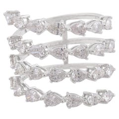 Bague en or 14 carats avec diamant poire de 2,65 carats