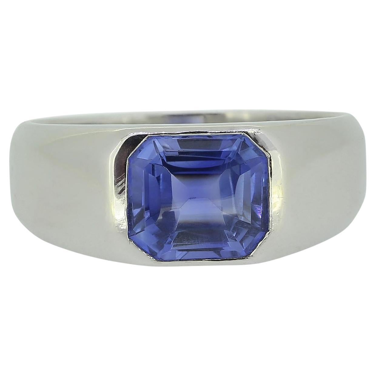 Bague Single Stone en saphir de 2,65 carats en vente
