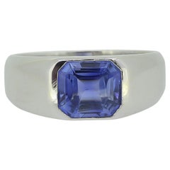 Bague Single Stone en saphir de 2,65 carats