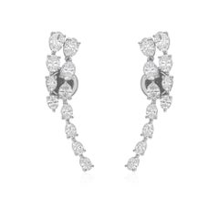 2,65 Karat SI/H Naturdiamant Ohrstecker 18k Weißgold Ohrringe Schmuck