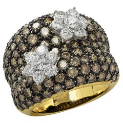 2.65 Carat White and Brown Diamond Band