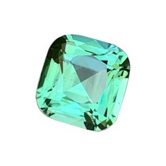 2.65 Carats Natural Seafoam Mint Green Cushion Cut Tourmaline for Ring Jewelry