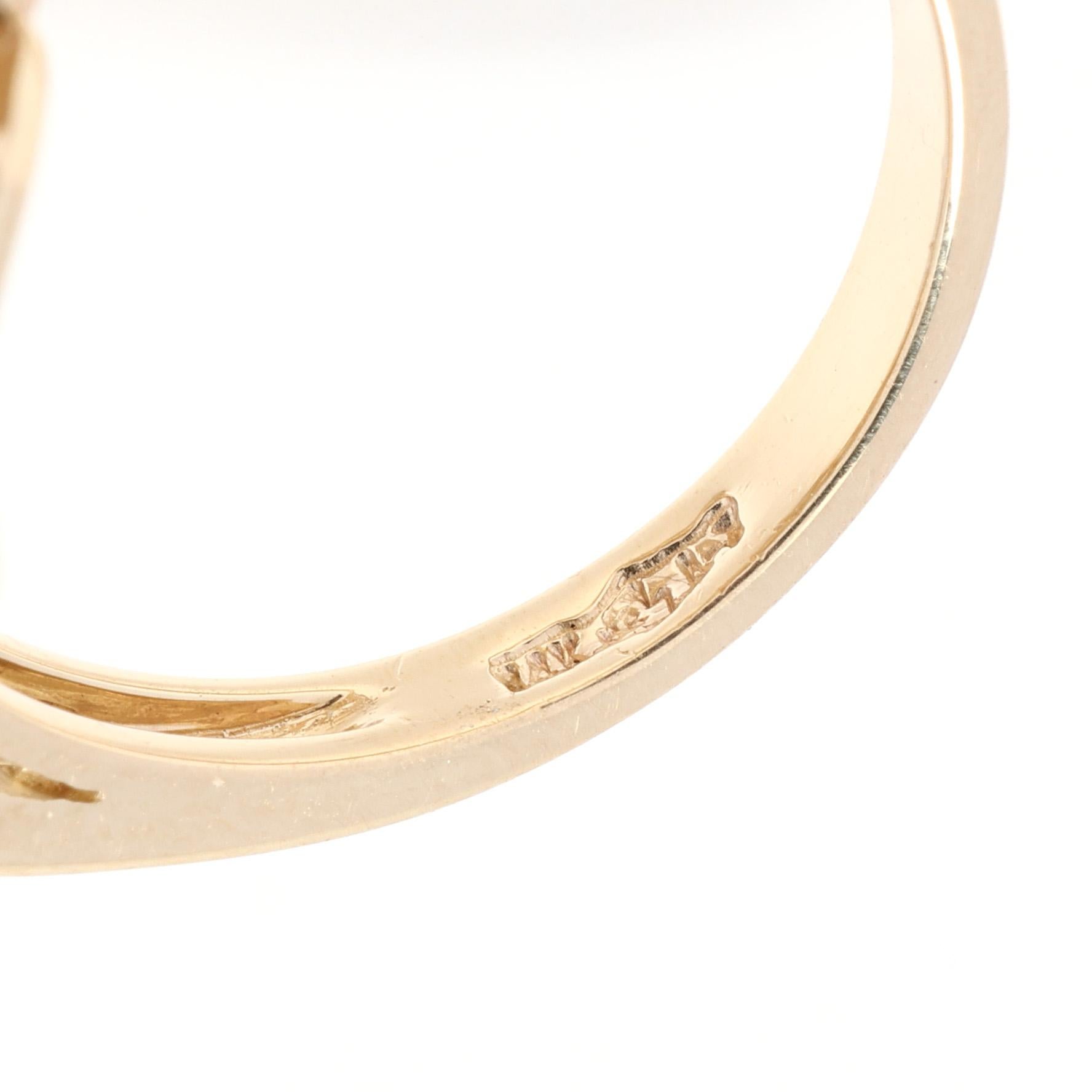De las mujeres Anillo de racimo de diamantes de los años 80 de 2,65 ctw, oro amarillo de 14k, tamaño del anillo 6,5