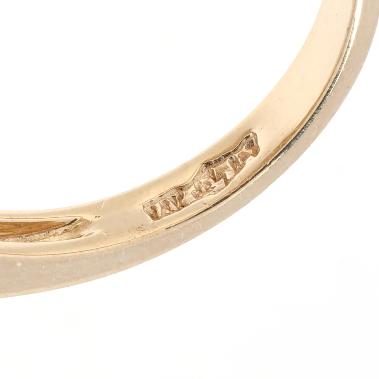 Anillo de racimo de diamantes de los años 80 de 2,65 ctw, oro amarillo de 14k, tamaño del anillo 6,5 1