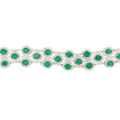 26.50 Carat Emerald Diamond Necklace