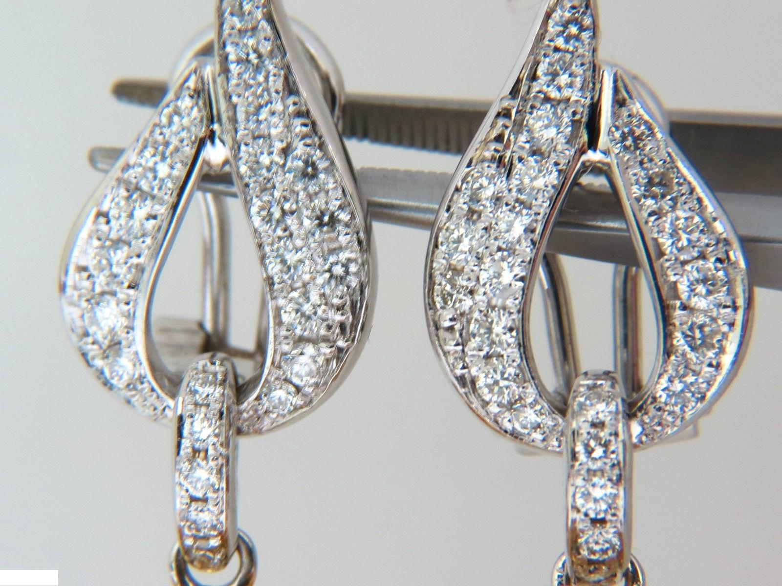 Pendants d'oreilles en or 14 carats avec diamants et citrine dorée naturelle de 26,50 carats Neuf - En vente à New York, NY