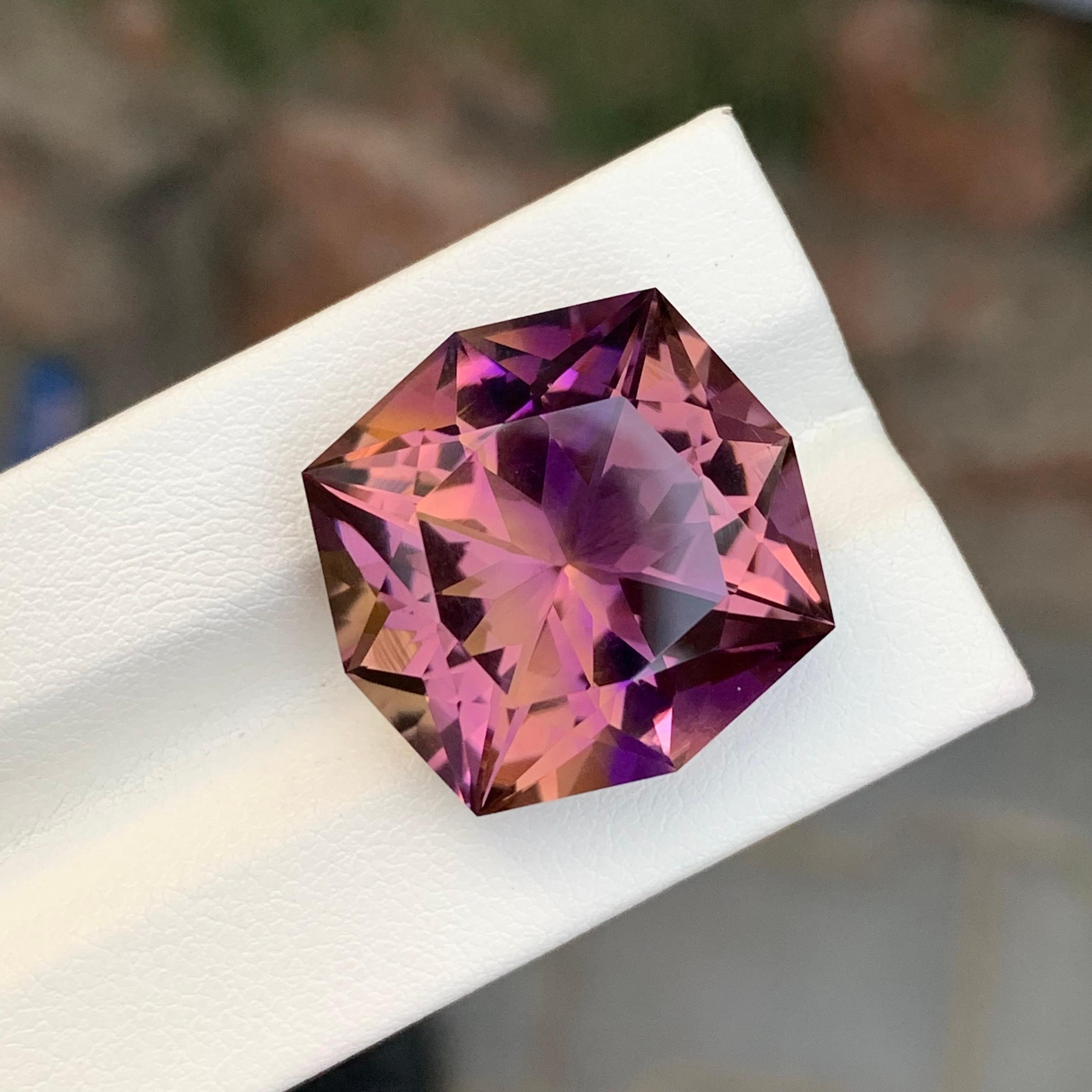 Arts and Crafts 26,50 Carati Nature Ametrine sciolti modificano il taglio a cuscino della gemma in vendita
