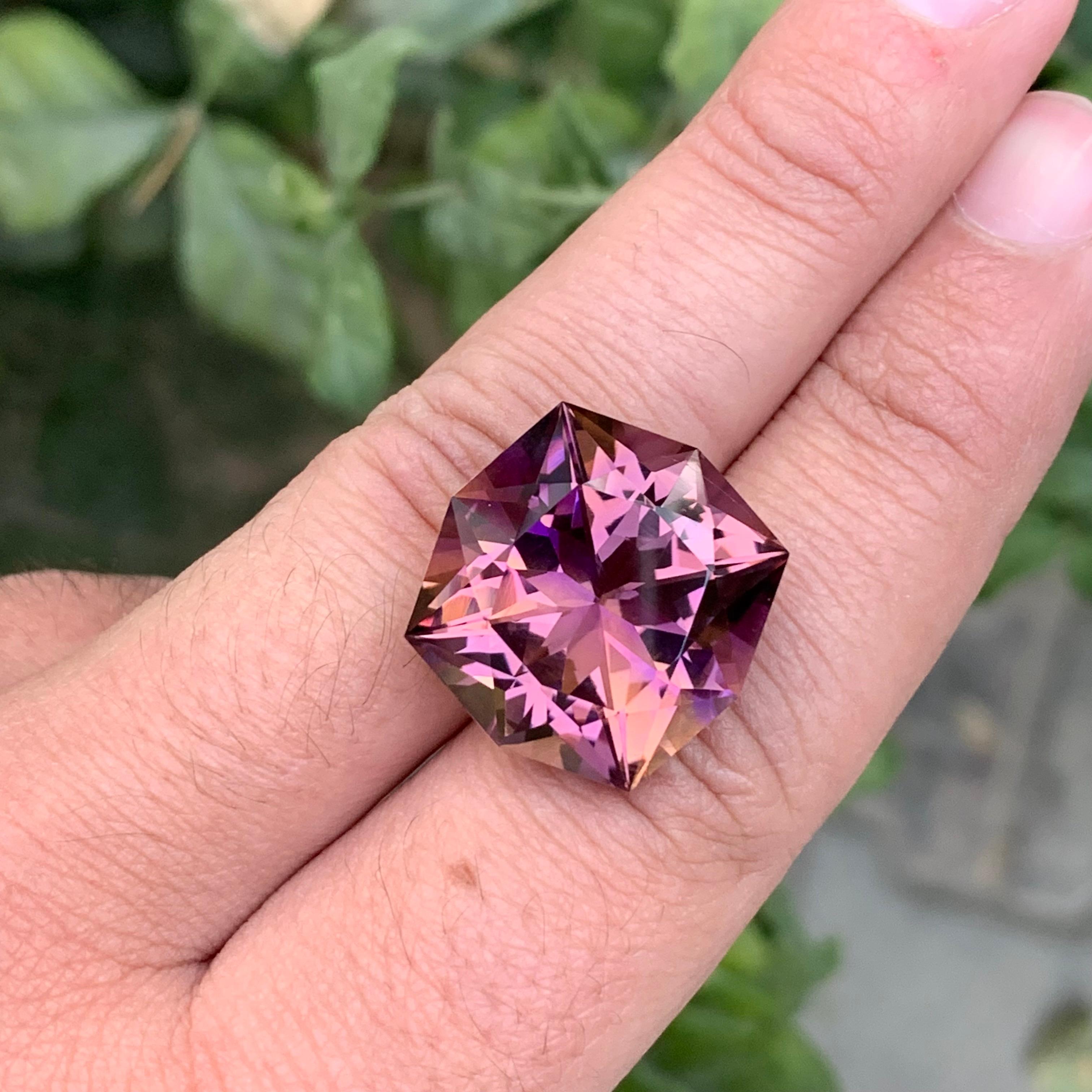 Taglio cuscino 26,50 Carati Nature Ametrine sciolti modificano il taglio a cuscino della gemma in vendita