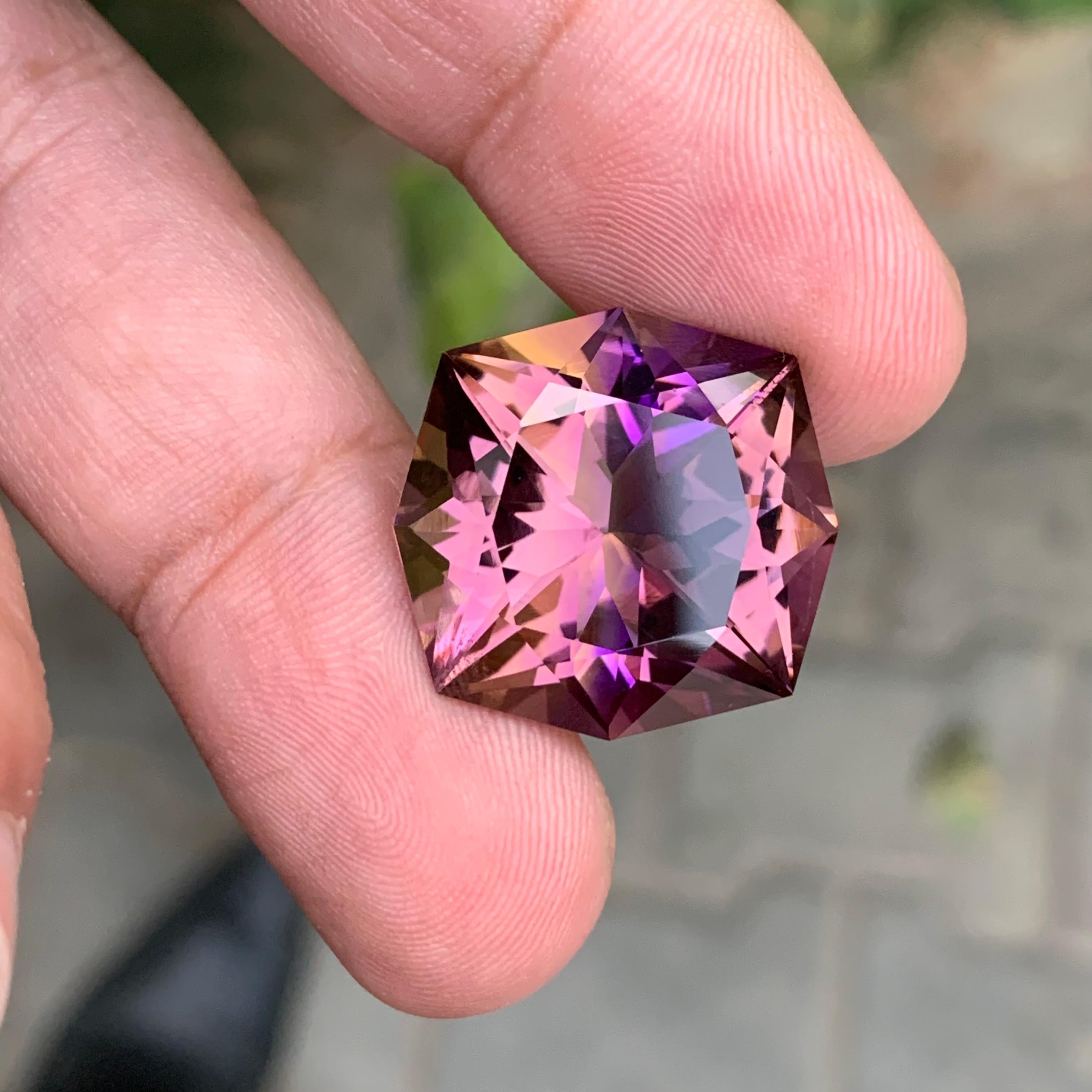 26,50 Carati Nature Ametrine sciolti modificano il taglio a cuscino della gemma in vendita 3