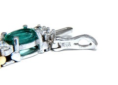 26.50 Ct Natural Emeralds Aquamarines Red Tourmaline Bracelet 14 Karat Gemline*