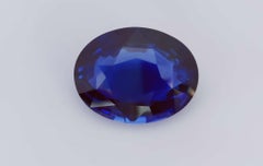 26.52Cts Natural Sapphire SriLanka Heat VB Royal Blue GRS Certified Oval Shape