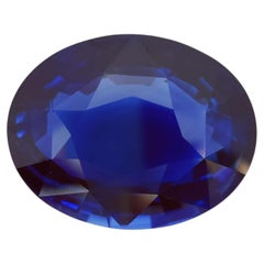 26.52Cts Natural Sapphire SriLanka Heat VB Royal Blue GRS Certified Oval Shape