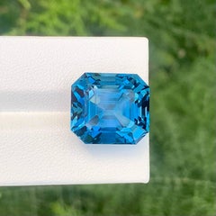 26.55 Carat Natural Loose London Blue Topaz Stone Emerald Cut African Gemstone
