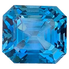 26.55 Carat Natural Loose London Blue Topaz Stone Emerald Cut African Gemstone