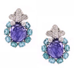 Conjunto de colgante de tanzanita de 26,56 cts
