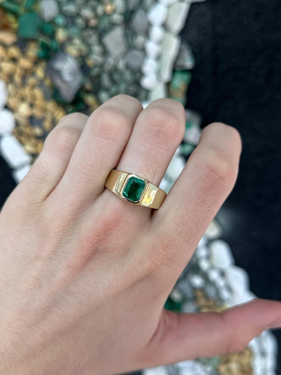 anel masculino esmeralda verdadeira
