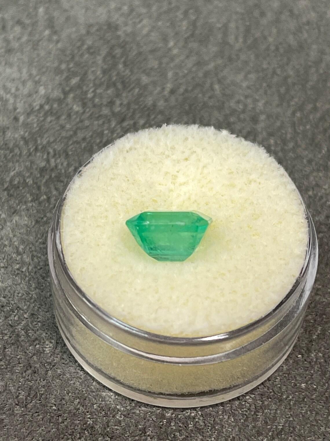 2.65ct Green Asscher Cut Muzo Colombian Emerald 8x8 Genuine May Birthstone For Sale 1
