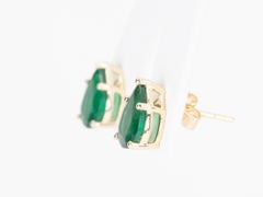2.65ct Pear-Shape Emerald Stud Earrings 14K Gold R3141