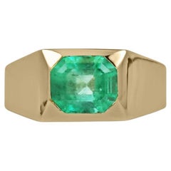 2.66 Carat Emerald Statement 14K White Gold Everyday Royalty
