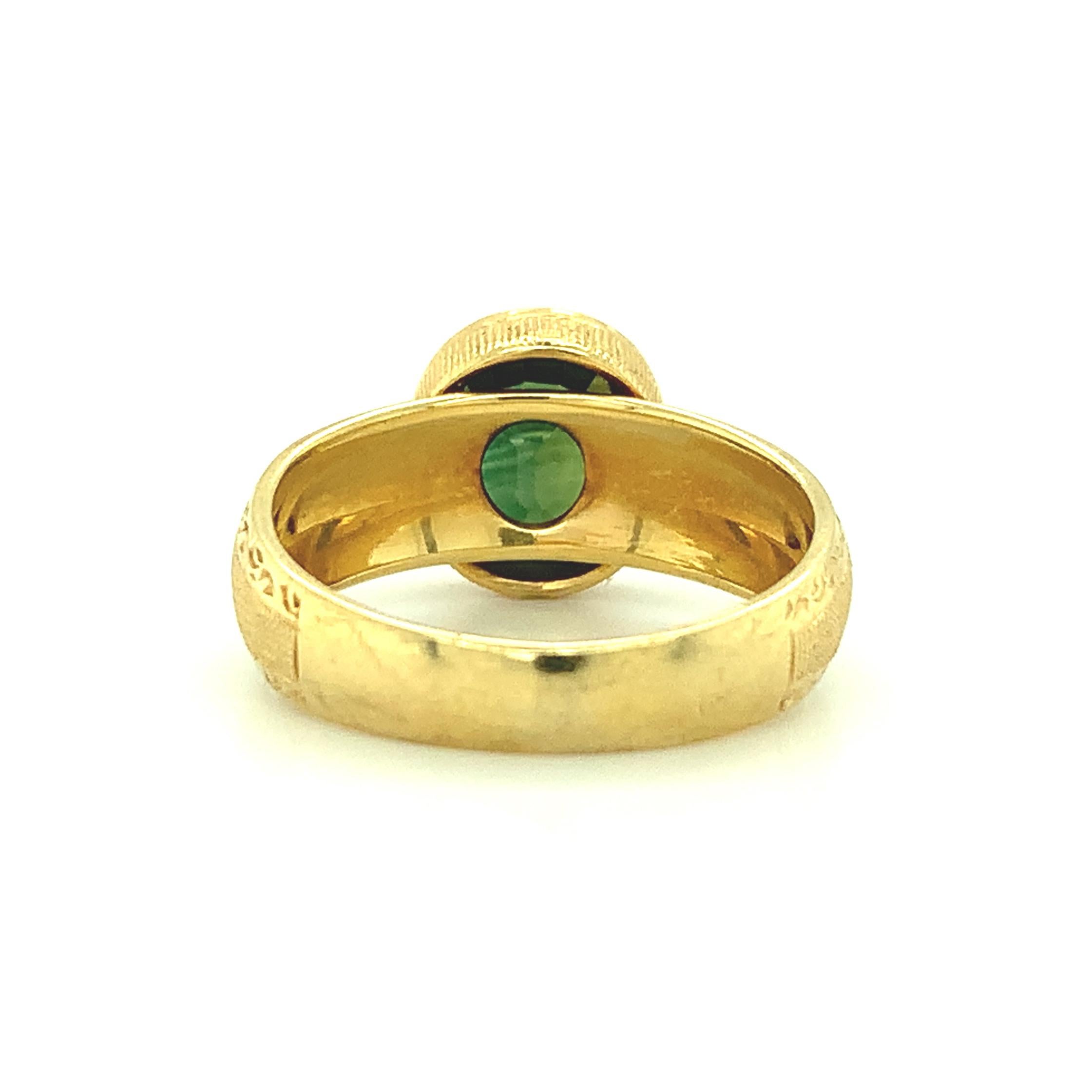 men's green sapphire ring