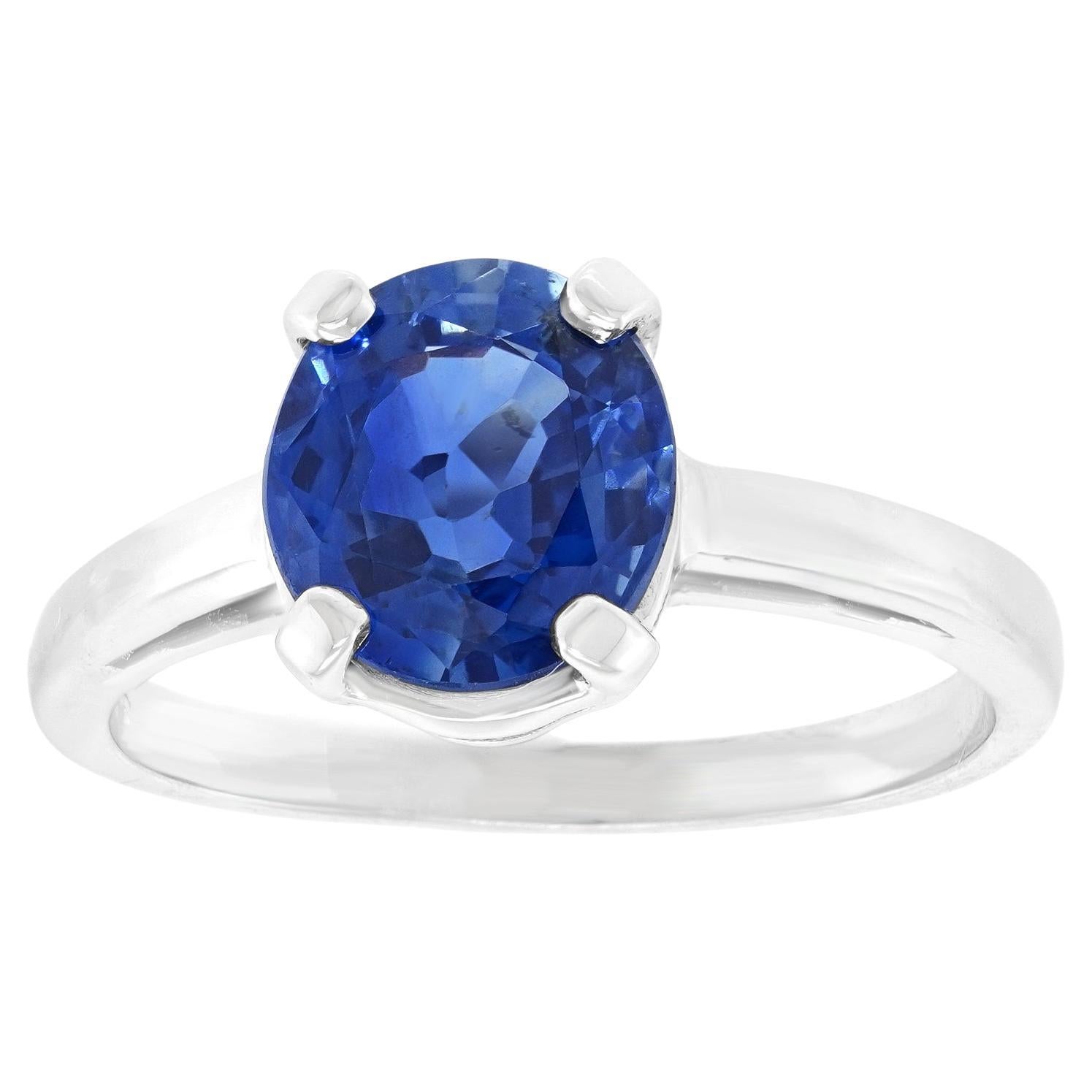 2.66 carat No Heat Sapphire Ring GIA