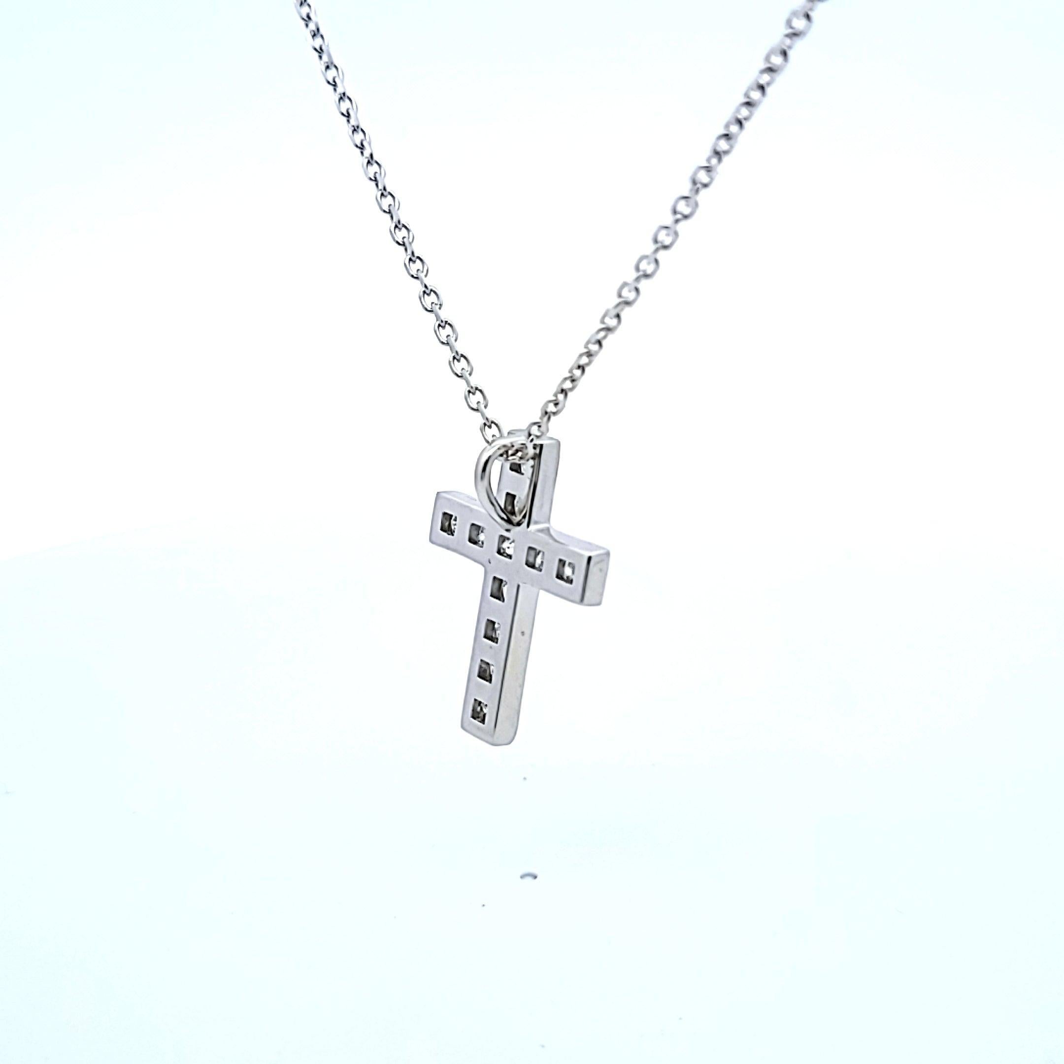 2,66 Karat Prinzessinnenschliff E VS1 Diamant-Anhänger aus 18 Karat Weißgold 14 Karat Gold im Angebot 3