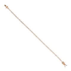 Natürlicher 2,66 Karat runder Brillant Diamant 14-Karat Tennisarmband Vorrätig