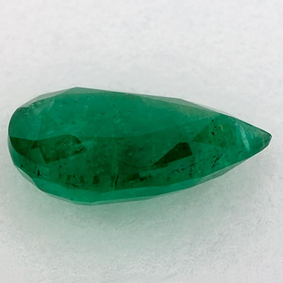 2.66 Ct Emerald Pear Loose Gemstone (pierre précieuse en vrac) Neuf - En vente à Fort Lee, NJ
