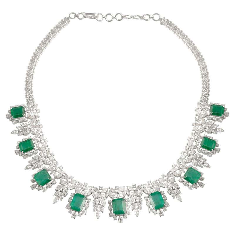 Antique Emerald Necklaces - 2,878 For Sale at 1stDibs | gold and ...