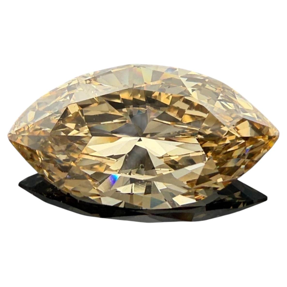 2.66ct Marquise Fancy Yellow-Brown Diamond GIA Natural Diamond Loose Stone