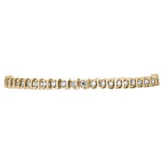 2.66cts 14K Yellow Gold Diamond Tennis Bracelet 7.5" 14K Diamond S Bracelet