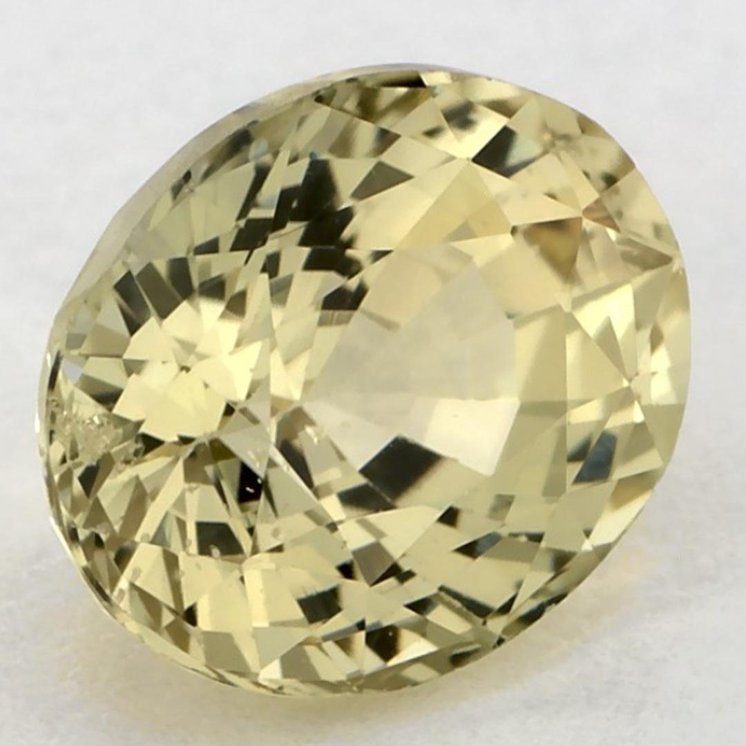 Taglio ovale 2.67 carati di zaffiro giallo ovale sfuso in vendita