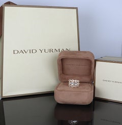 26700 David Yurman 18K Yellow Gold Pave Diamond Stax 3 Row Ring CR3190 88ADI